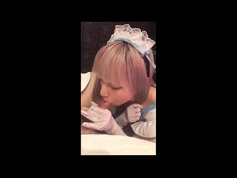 ❤️ 日本偶像[mayuka]，法国女仆装，第一部分，口交和用乳液打飞机 ❤ Sex video❌❤